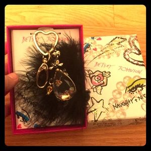 Betsy Johnson cat key chain